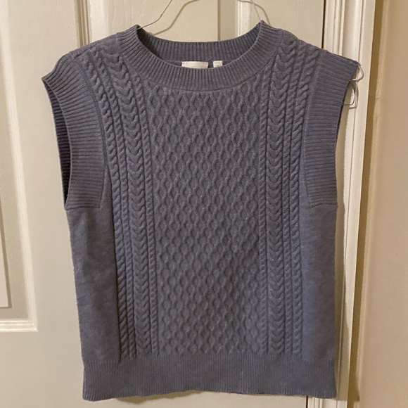 Cyrus gray/purple cable knit vest - Picture 4 of 6